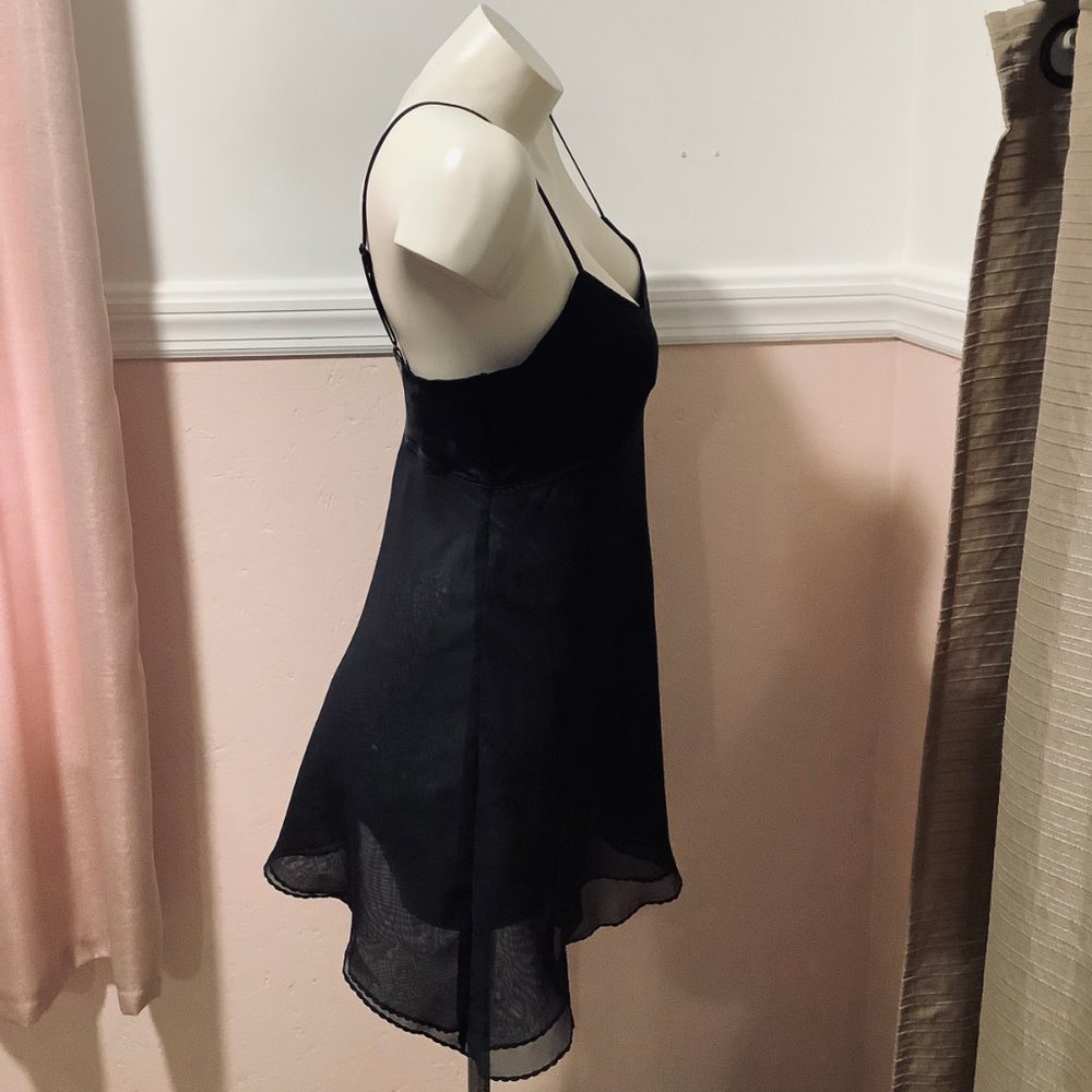 Vintage Victoria's Secret Lingerie Babydoll Black - Picture 3 of 7